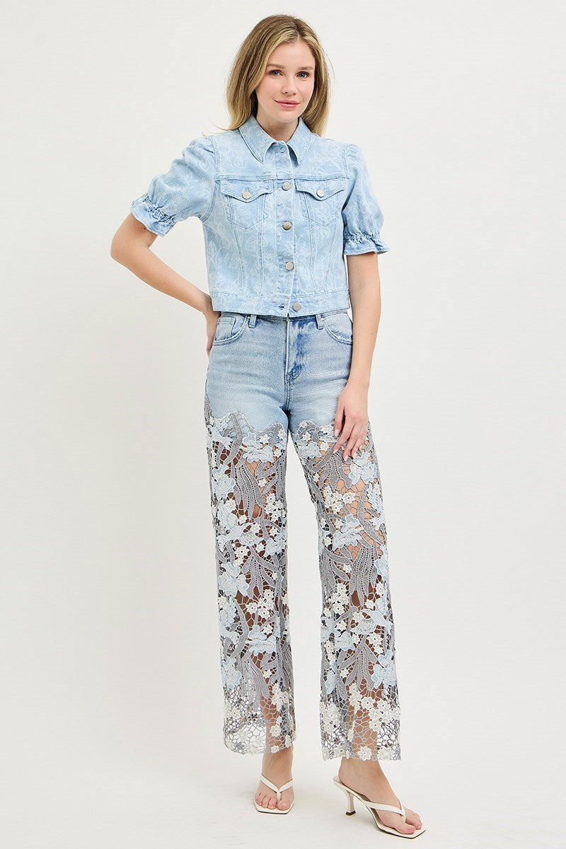 HIGH RISE-CROP STRAIGHT JEANS
