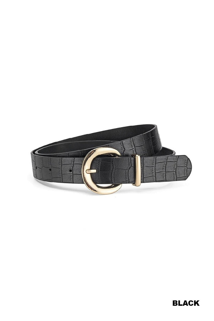Gold pin buckle fashion belt