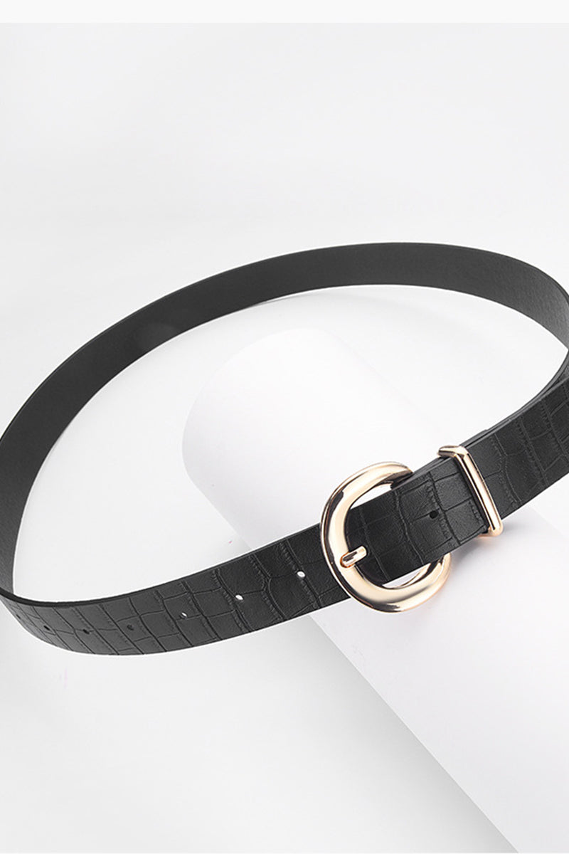 Gold pin buckle fashion belt