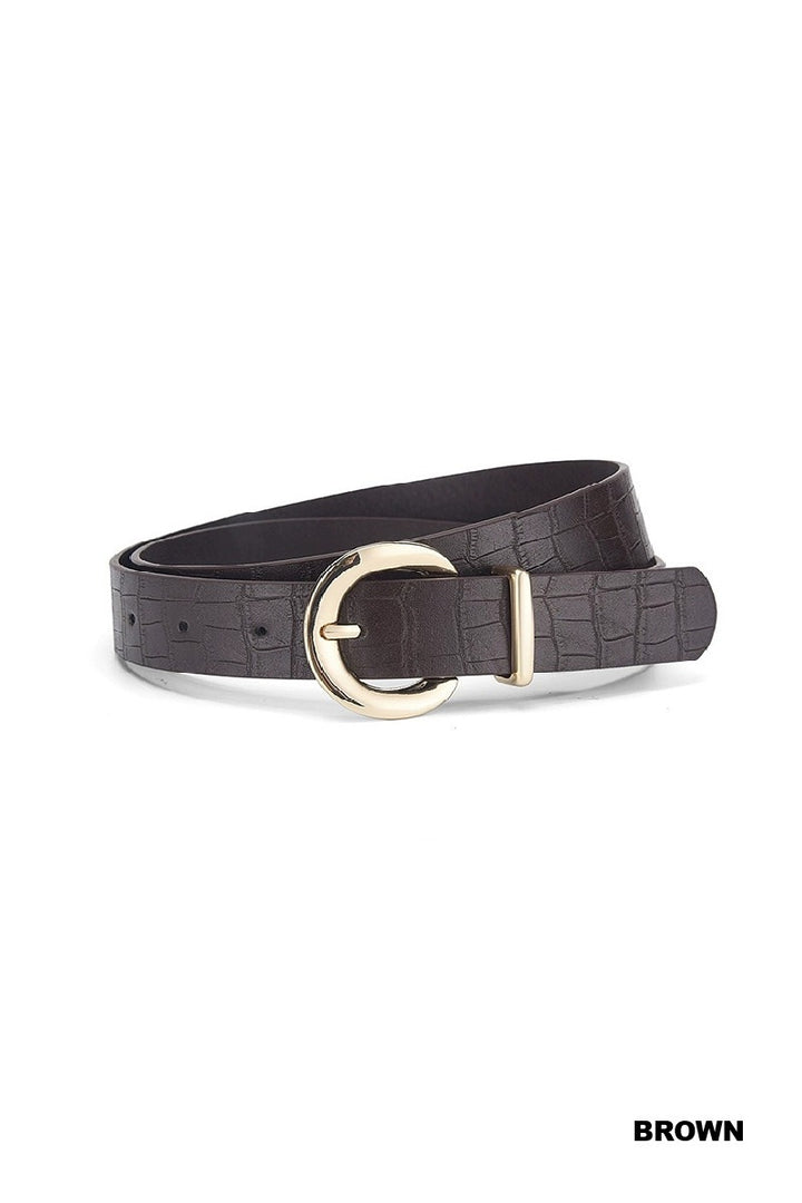 Gold pin buckle fashion belt