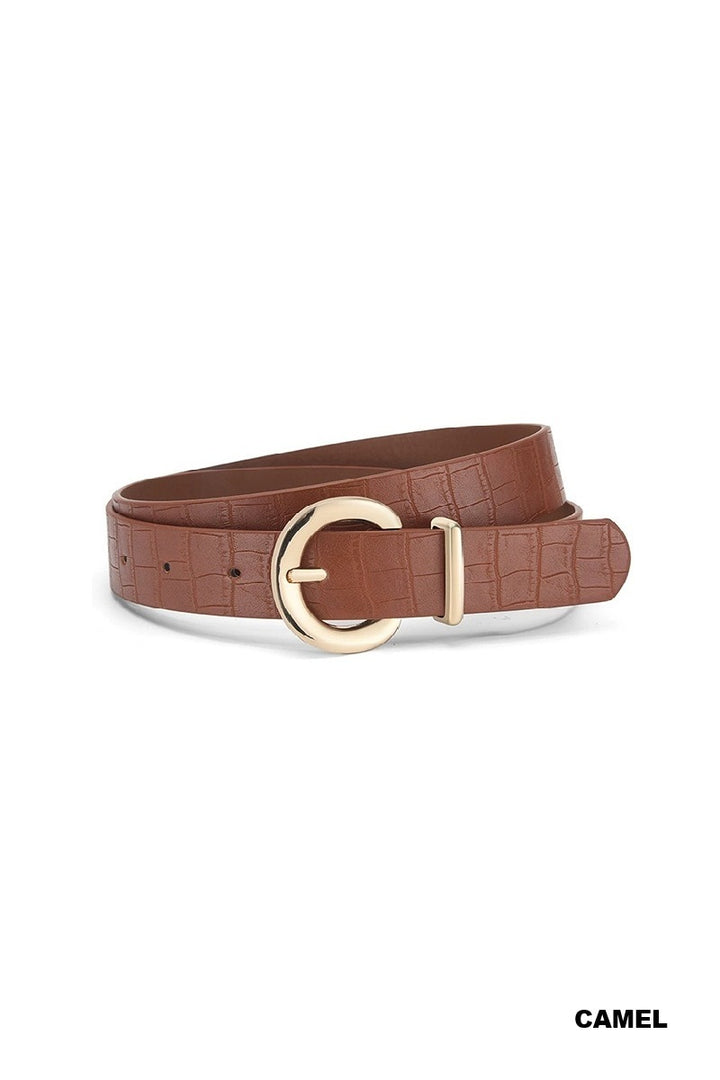 Gold pin buckle fashion belt