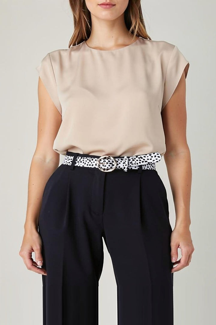 Animal print fashion belt