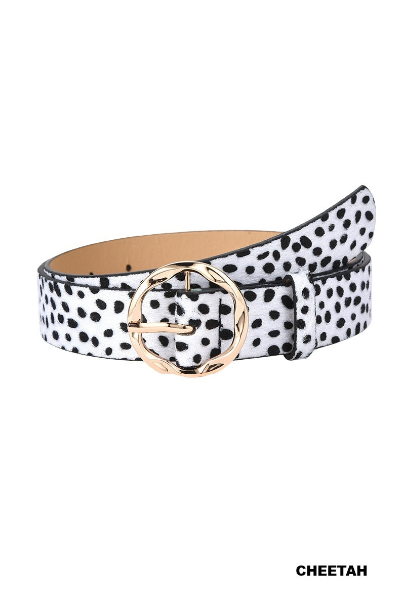 Animal print fashion belt