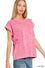 Halo snow washed cuffed short sleeve tee