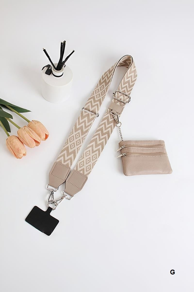 Clip &amp; go crossbody duo phone strap &amp; wallet