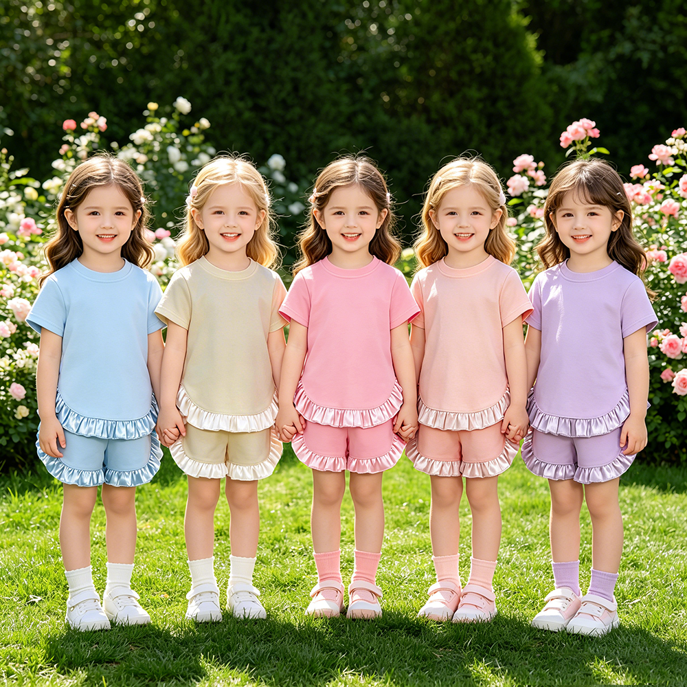 SATIN FRILL SET