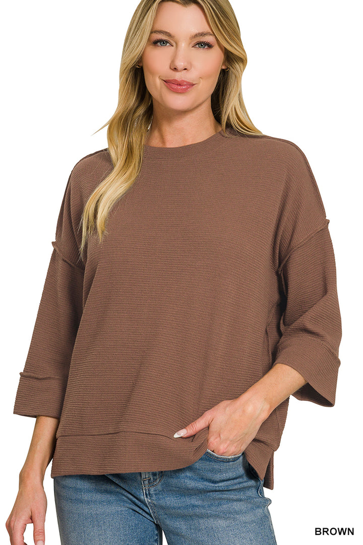 Double knit 3/4 sleeve top