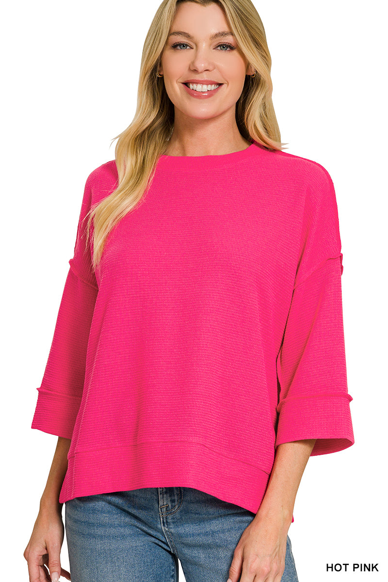 Double knit 3/4 sleeve top