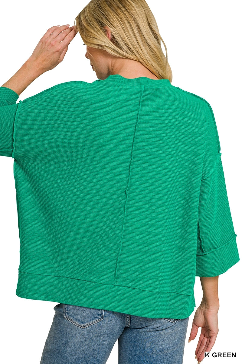 Double knit 3/4 sleeve top