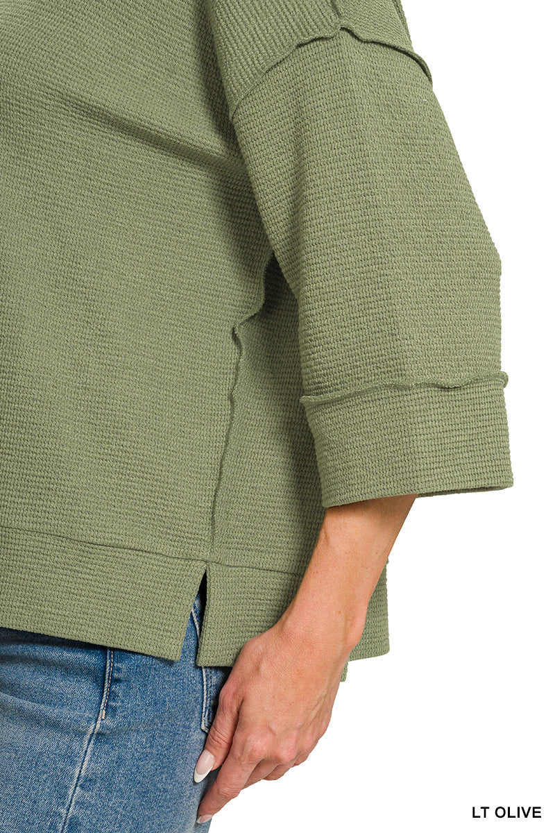 Double knit 3/4 sleeve top