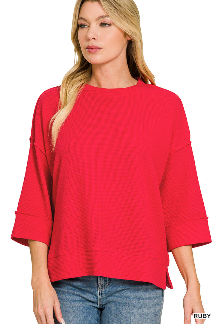 Double knit 3/4 sleeve top