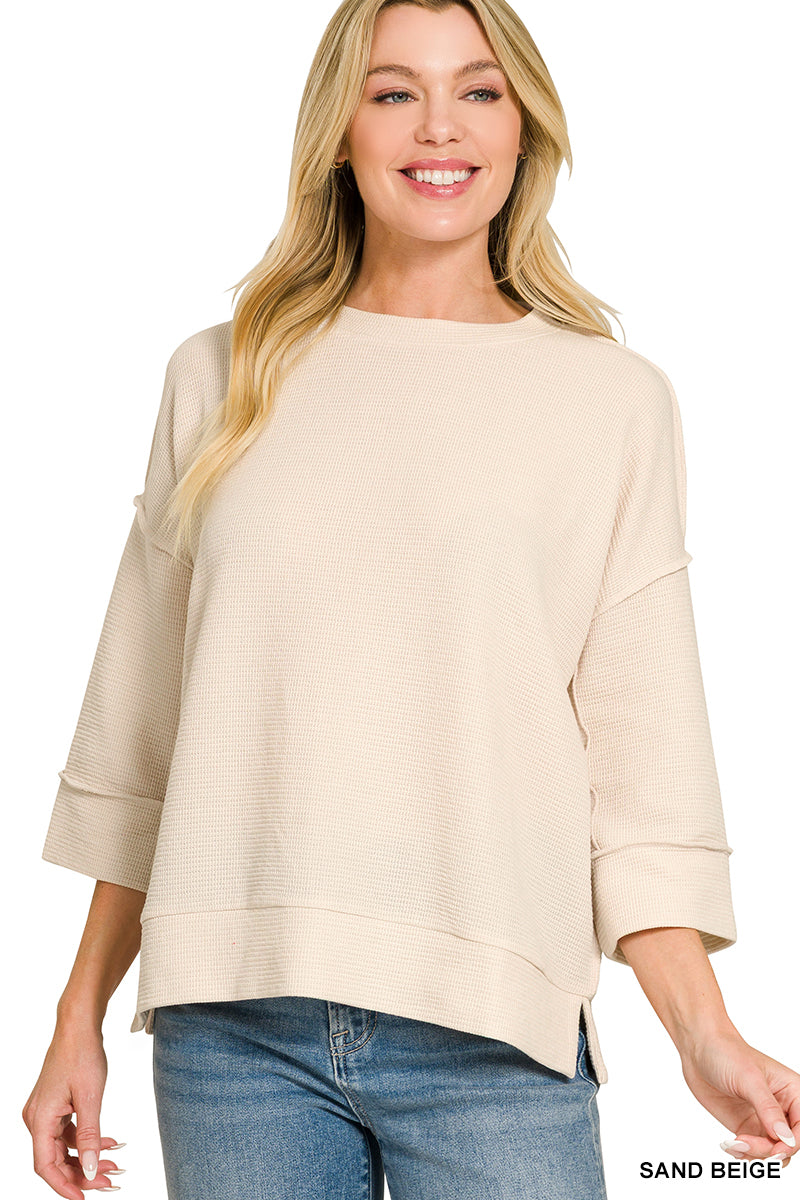 Double knit 3/4 sleeve top