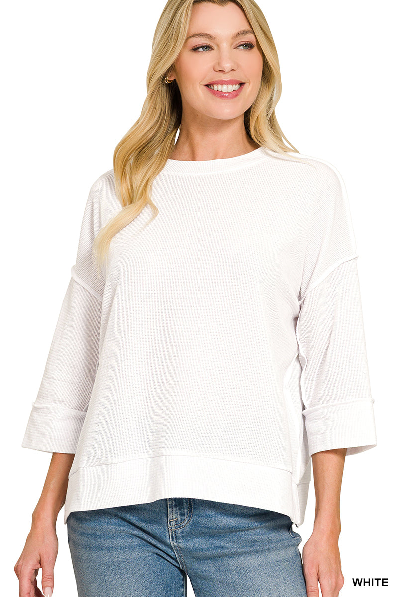 Double knit 3/4 sleeve top