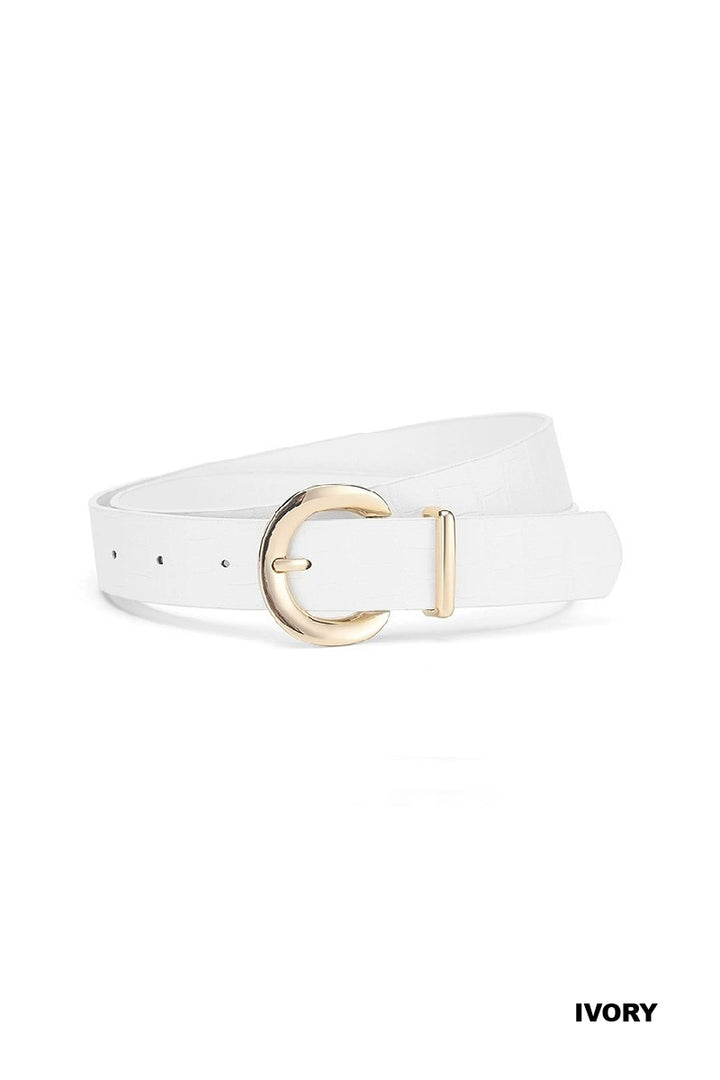 Gold pin buckle fashion belt
