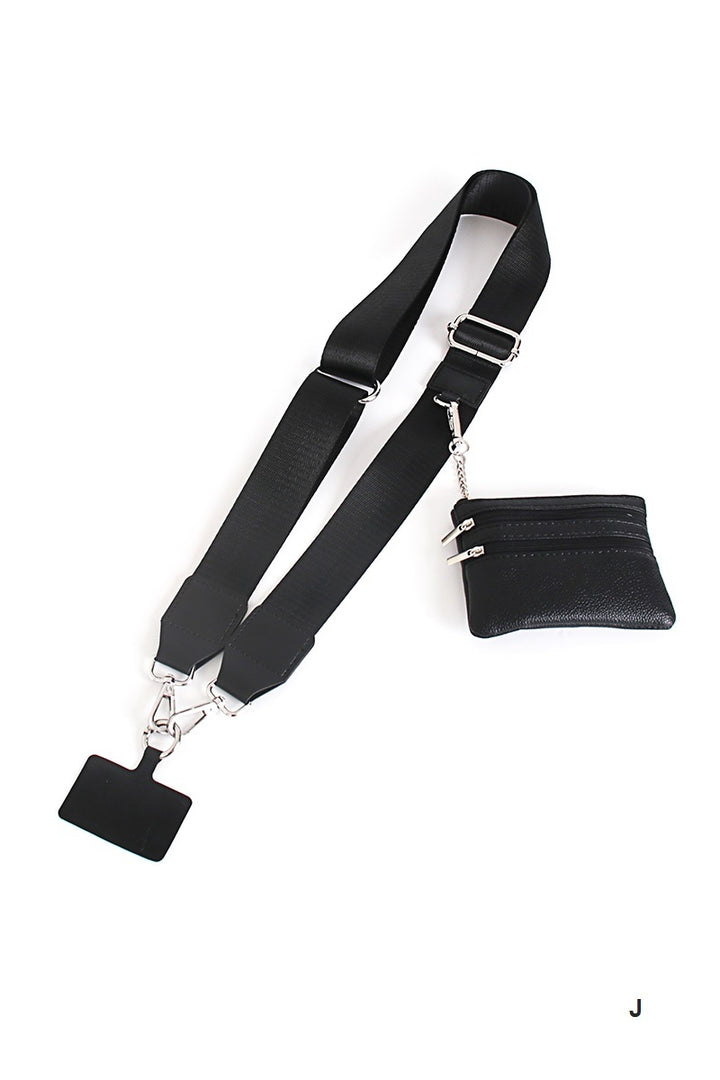 Clip &amp; go crossbody duo phone strap &amp; wallet