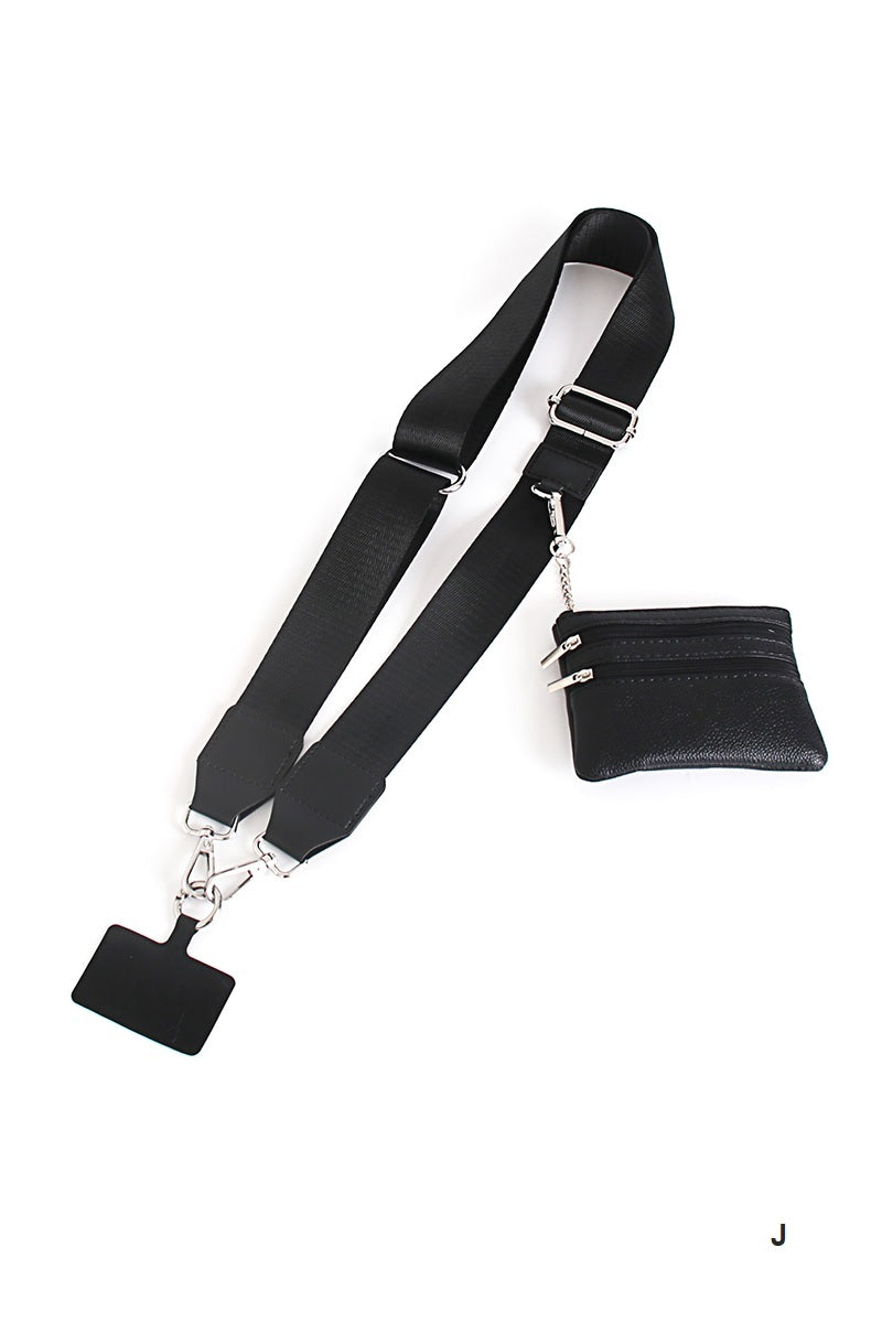 Clip &amp; go crossbody duo phone strap &amp; wallet