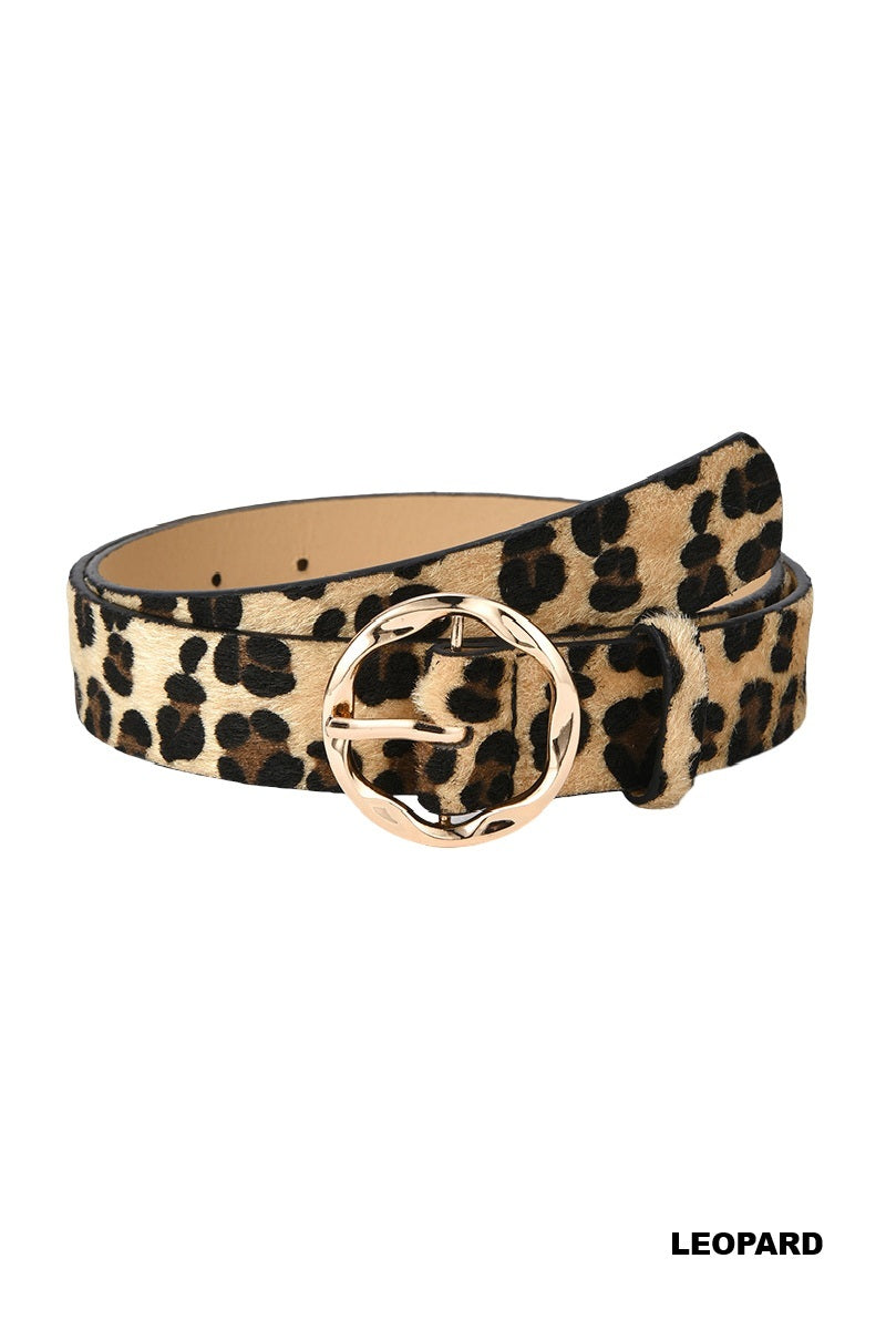 Animal print fashion belt