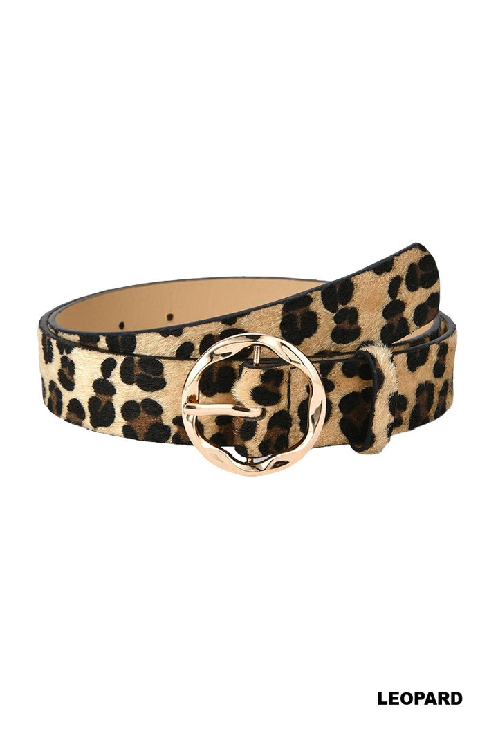 Animal print fashion belt