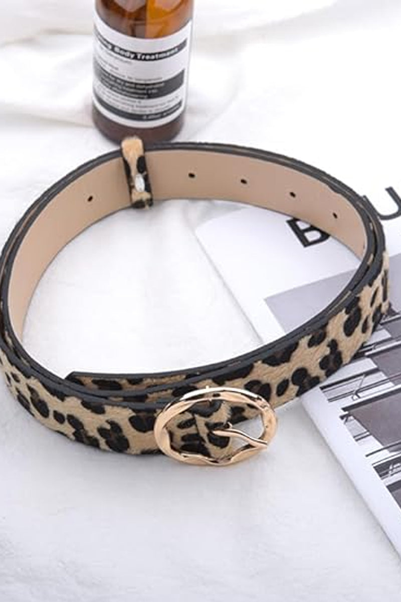 Animal print fashion belt