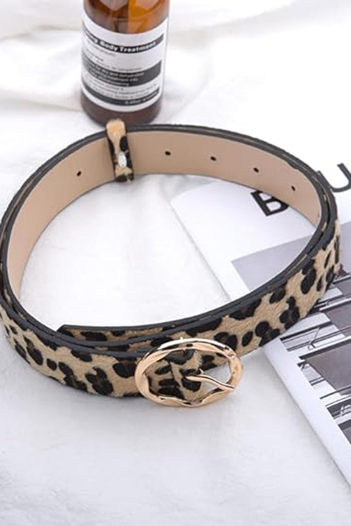 Animal print fashion belt