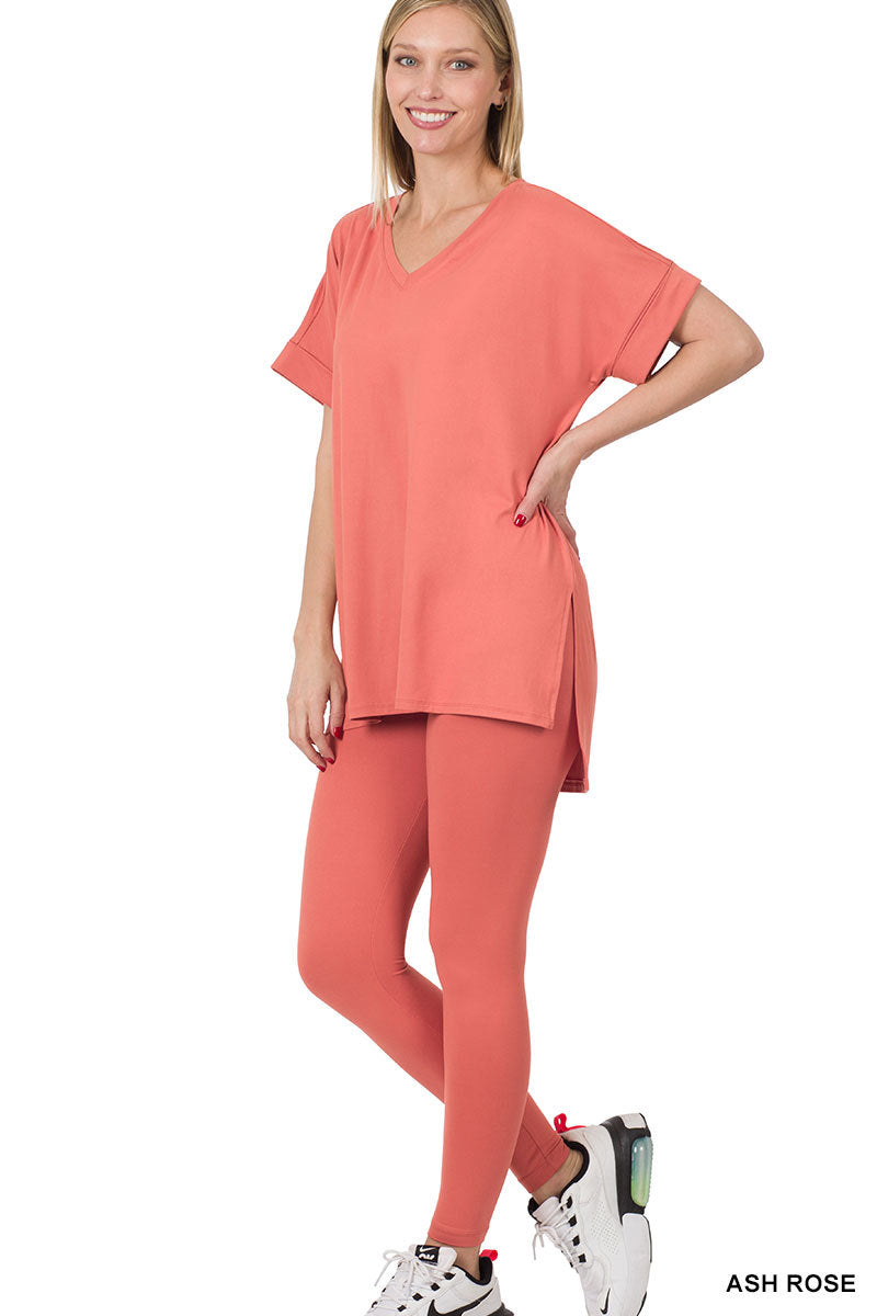 Brushed dty microfiber loungewear set