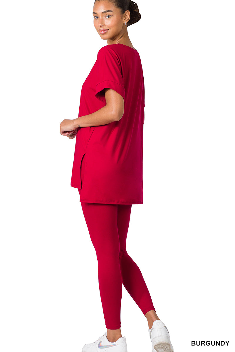 Brushed dty microfiber loungewear set