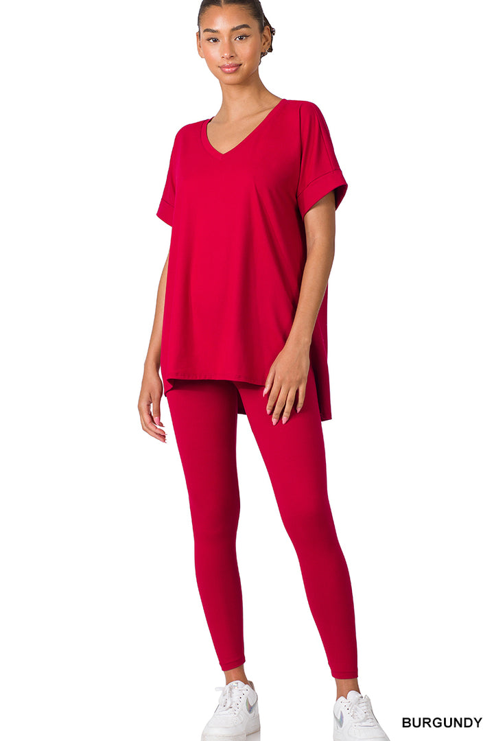 Brushed dty microfiber loungewear set