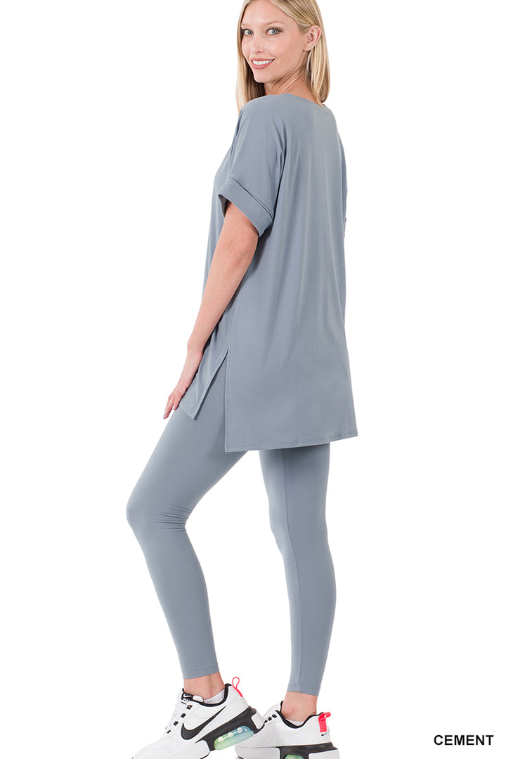 Brushed dty microfiber loungewear set