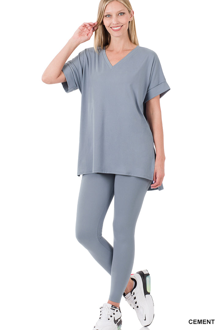 Brushed dty microfiber loungewear set