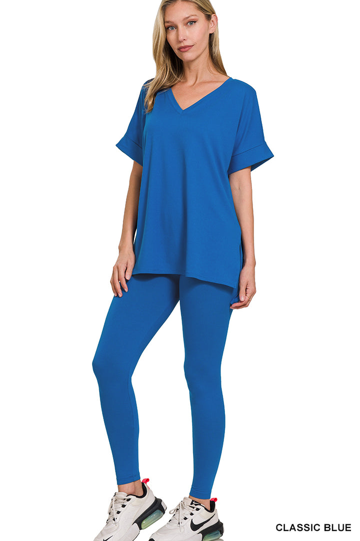Brushed dty microfiber loungewear set