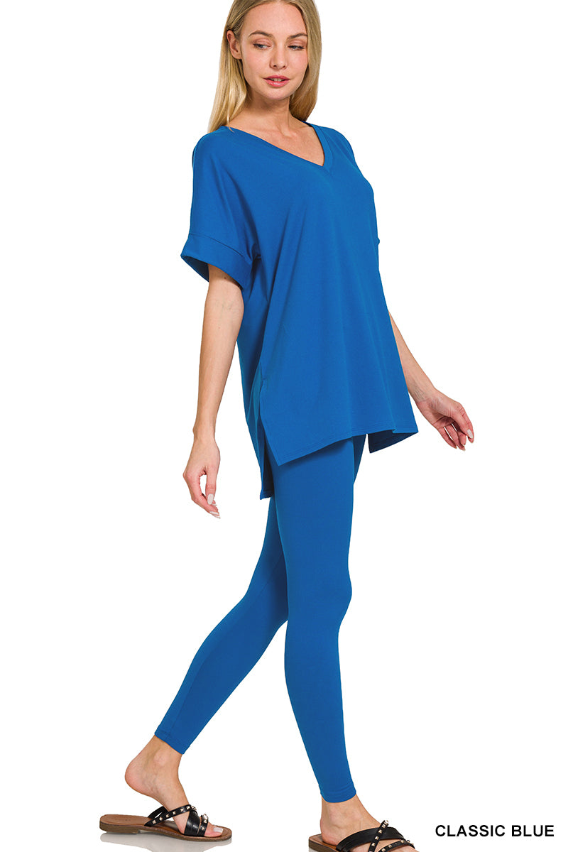 Brushed dty microfiber loungewear set
