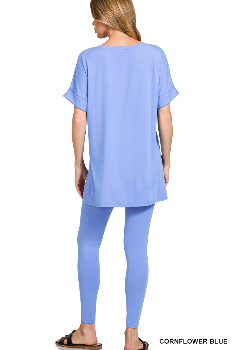 Brushed dty microfiber loungewear set