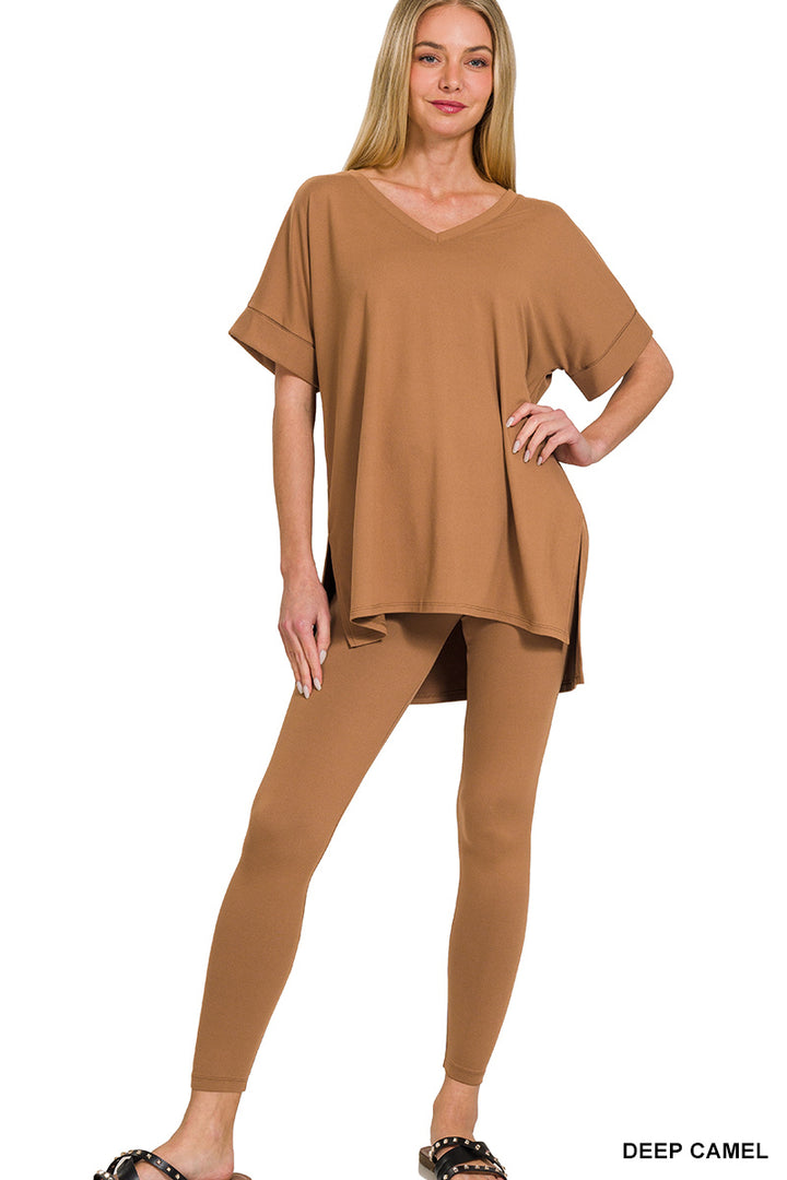 Brushed dty microfiber loungewear set