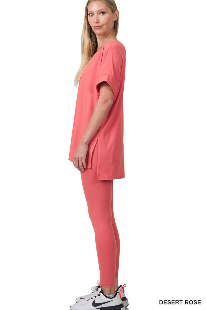 Brushed dty microfiber loungewear set
