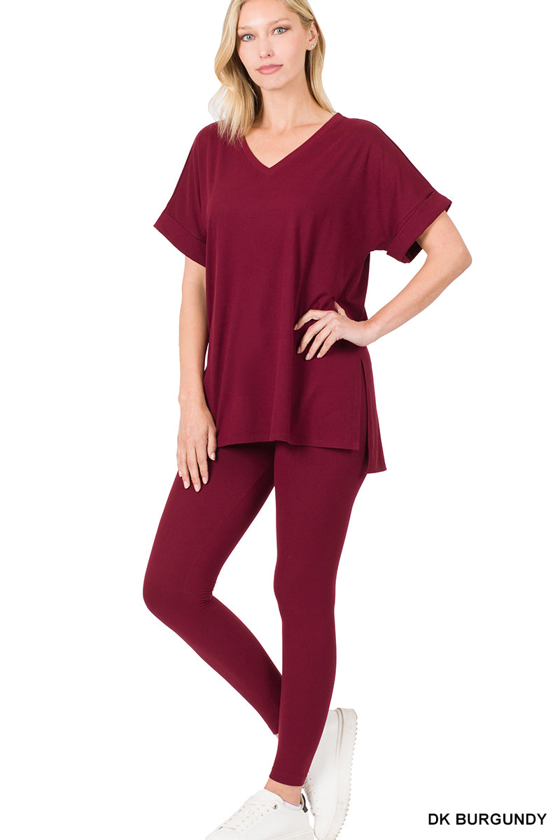 Brushed dty microfiber loungewear set