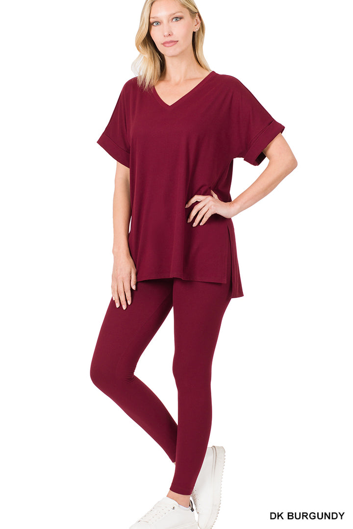 Brushed dty microfiber loungewear set