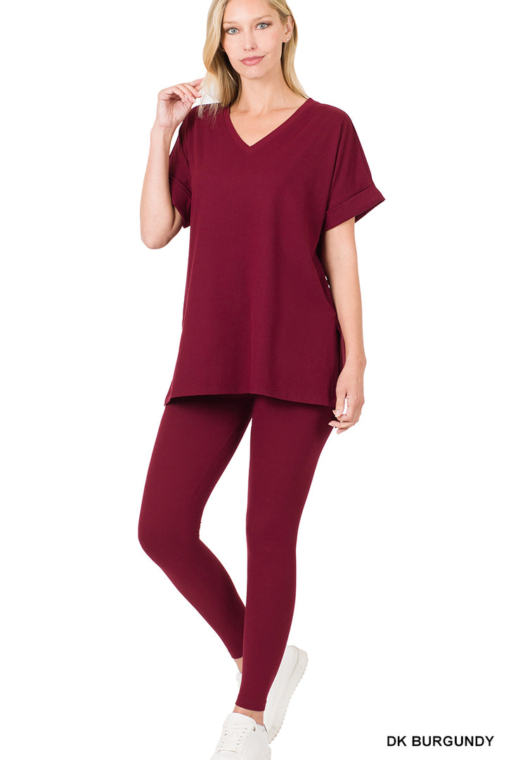Brushed dty microfiber loungewear set