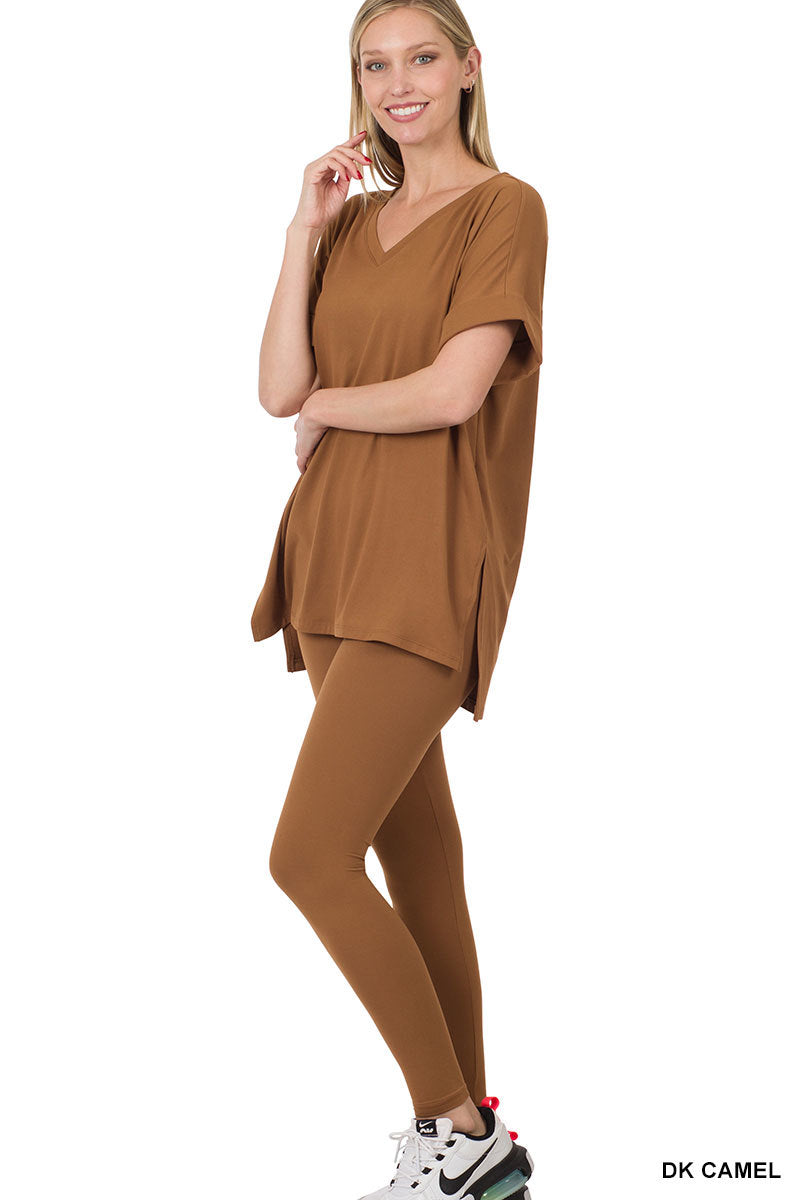 Brushed dty microfiber loungewear set