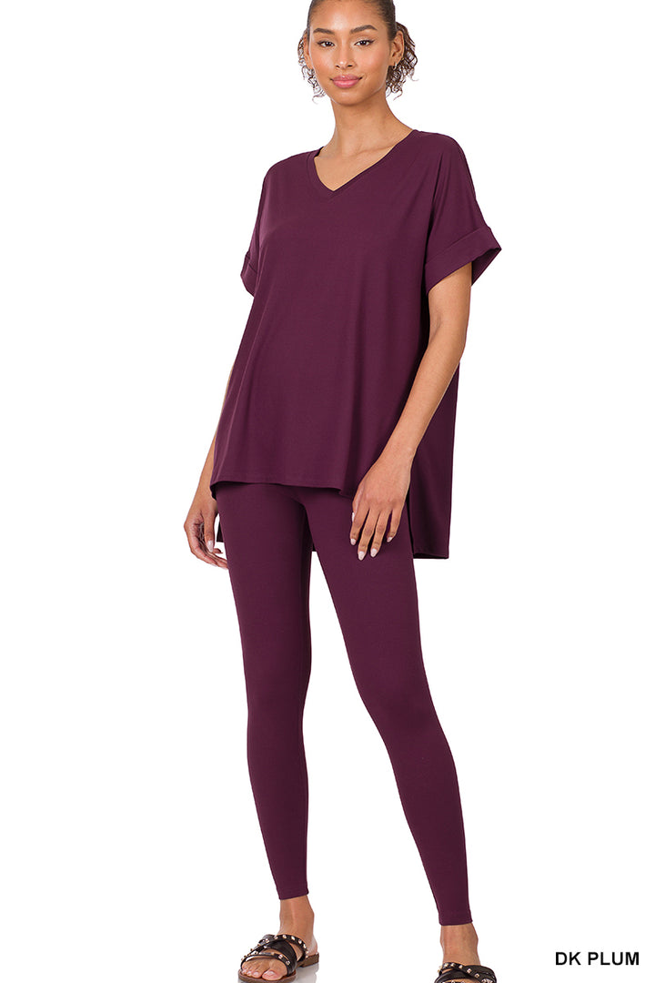 Brushed dty microfiber loungewear set
