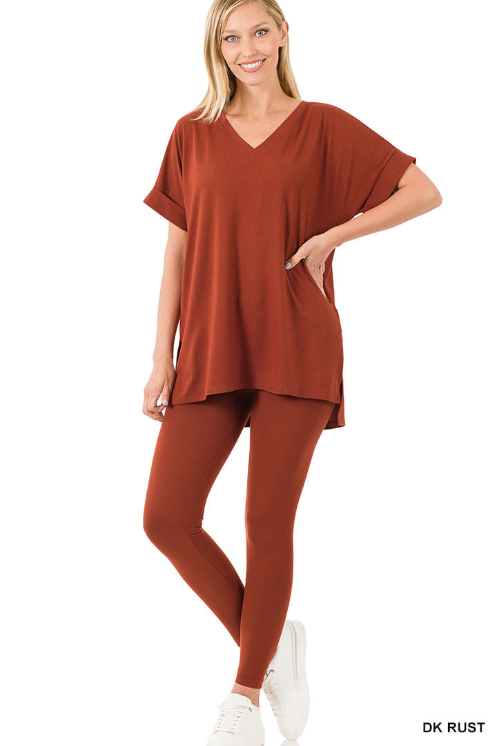Brushed dty microfiber loungewear set