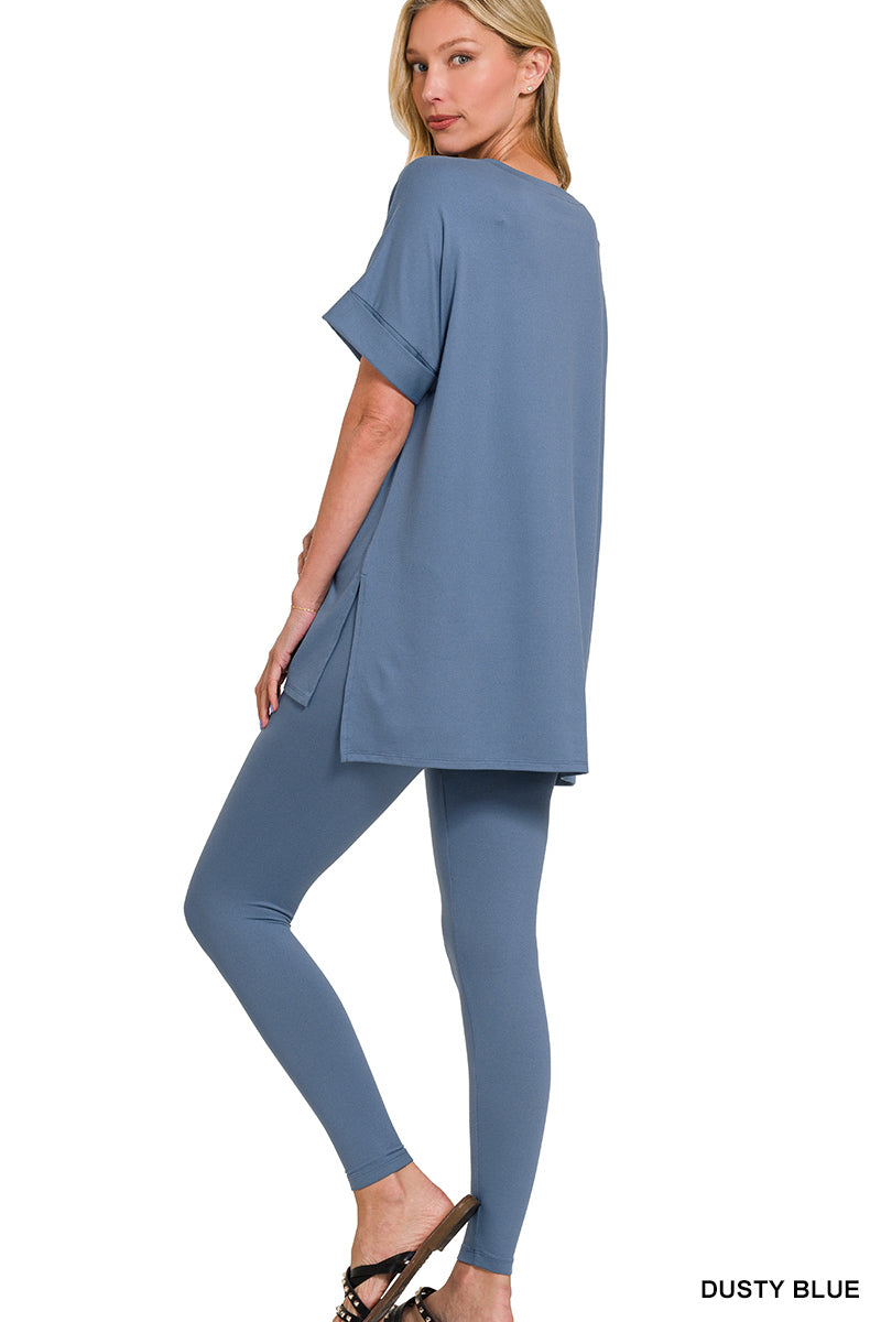 Brushed dty microfiber loungewear set