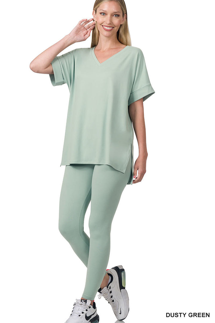 Brushed dty microfiber loungewear set
