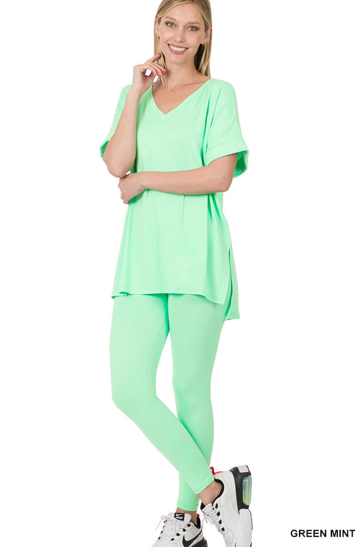 Brushed dty microfiber loungewear set