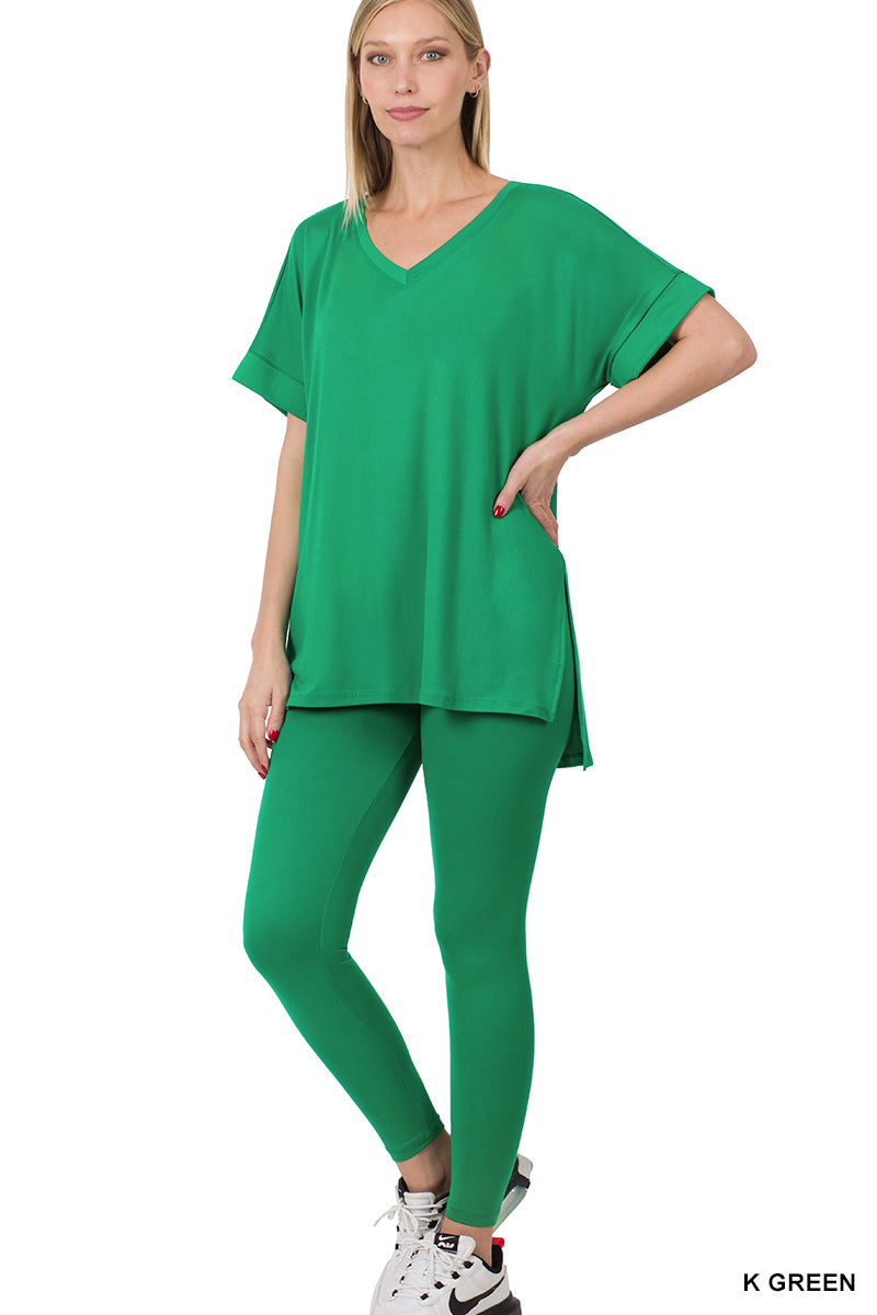 Brushed dty microfiber loungewear set