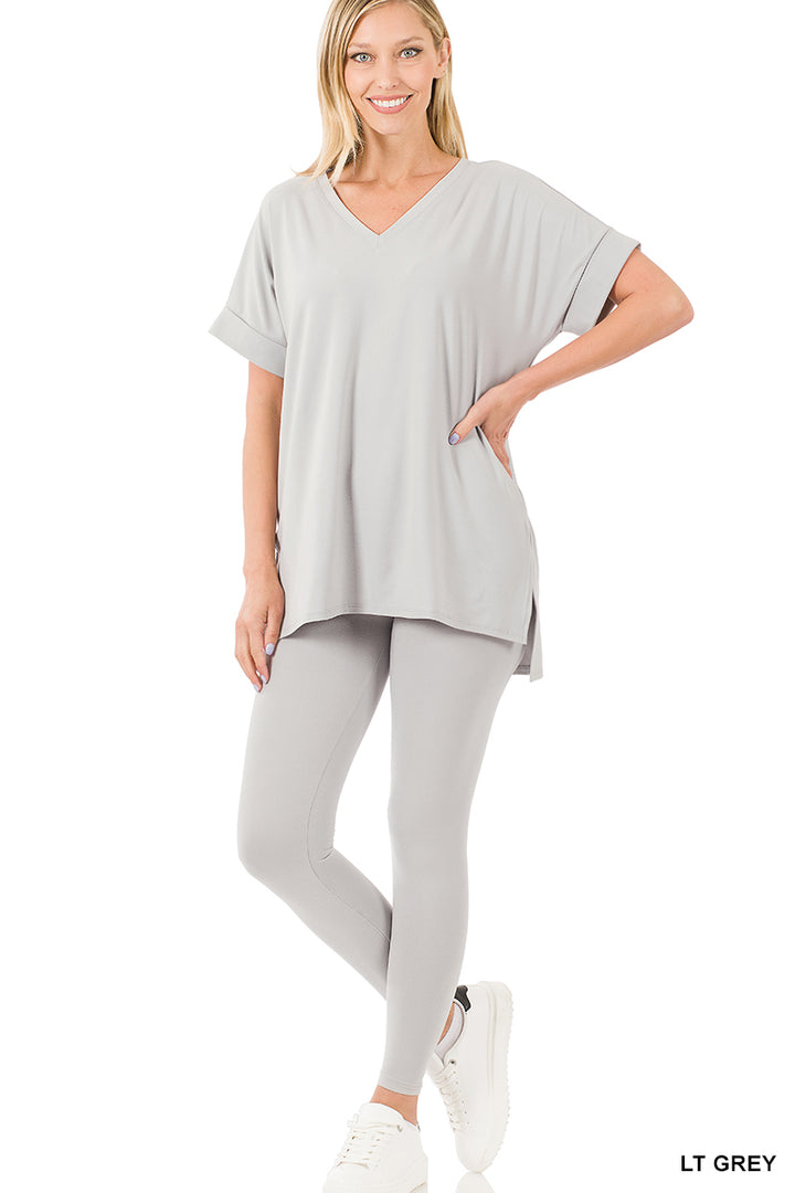 Brushed dty microfiber loungewear set