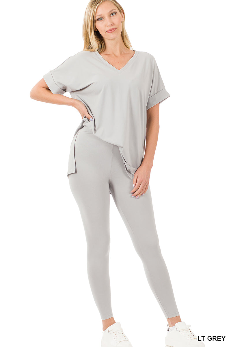 Brushed dty microfiber loungewear set