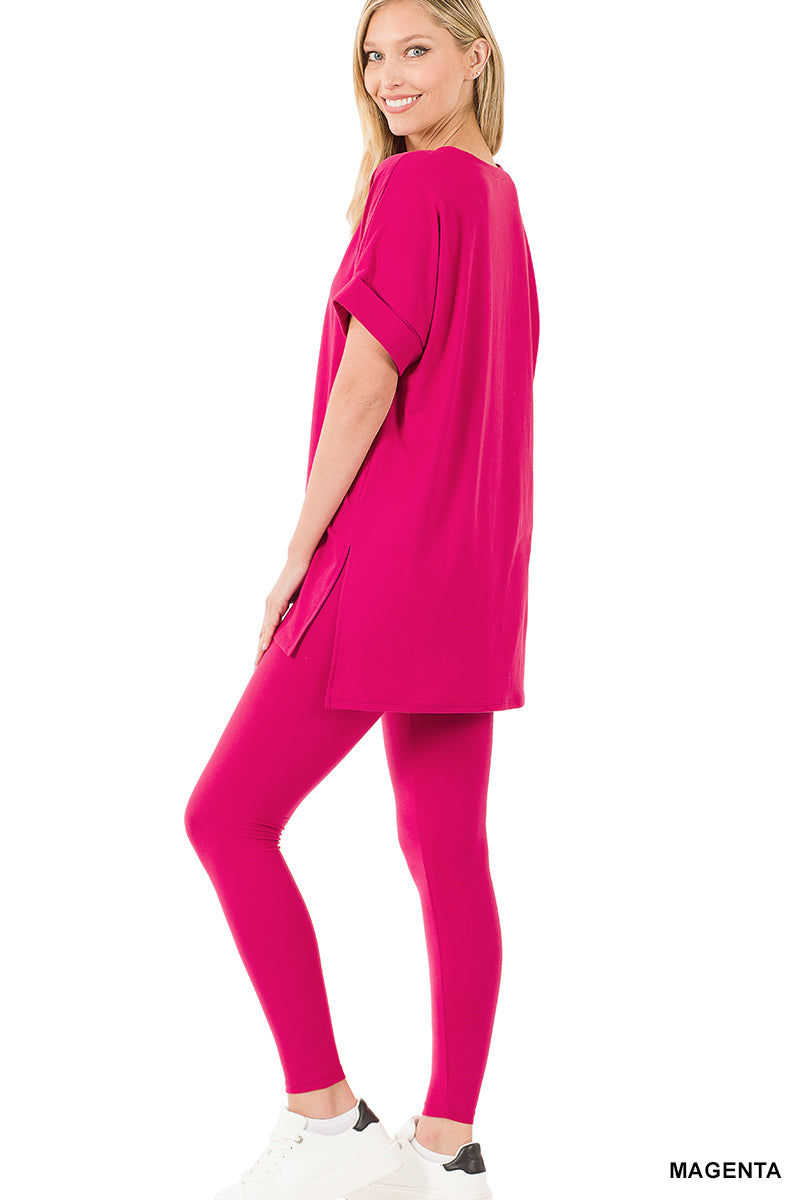 Brushed dty microfiber loungewear set