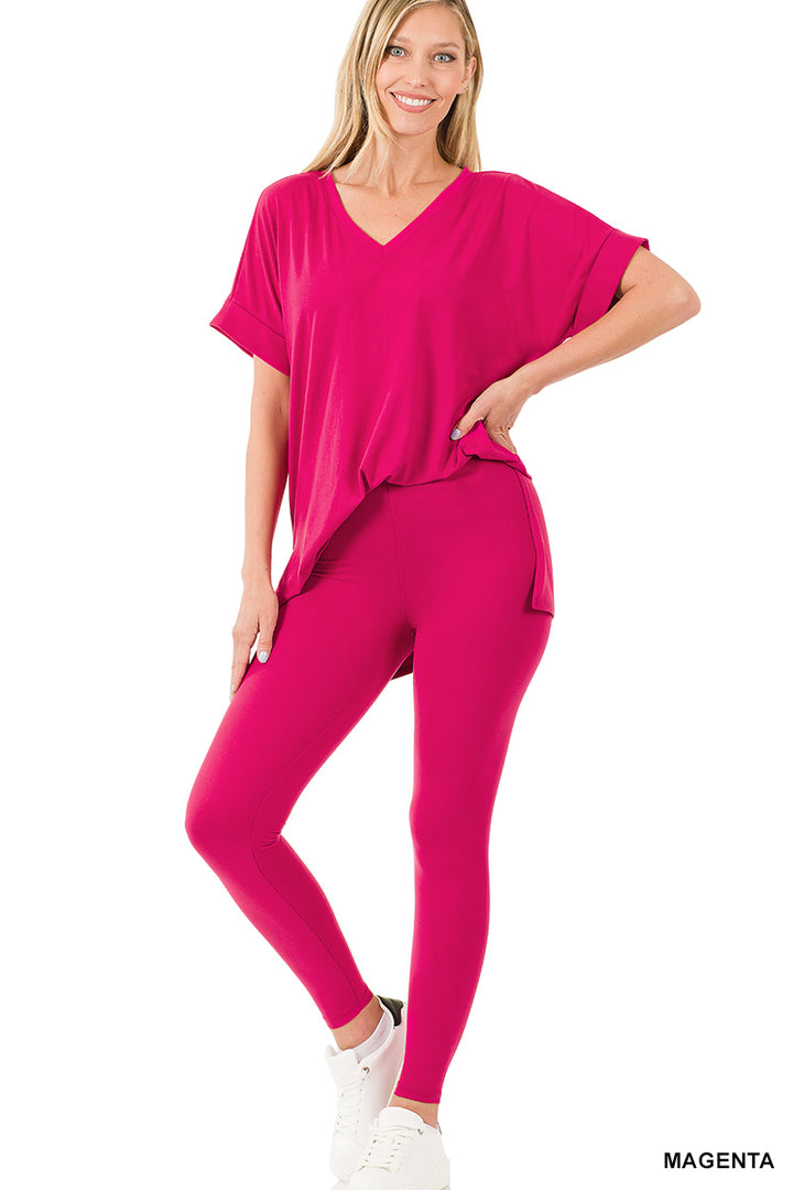 Brushed dty microfiber loungewear set