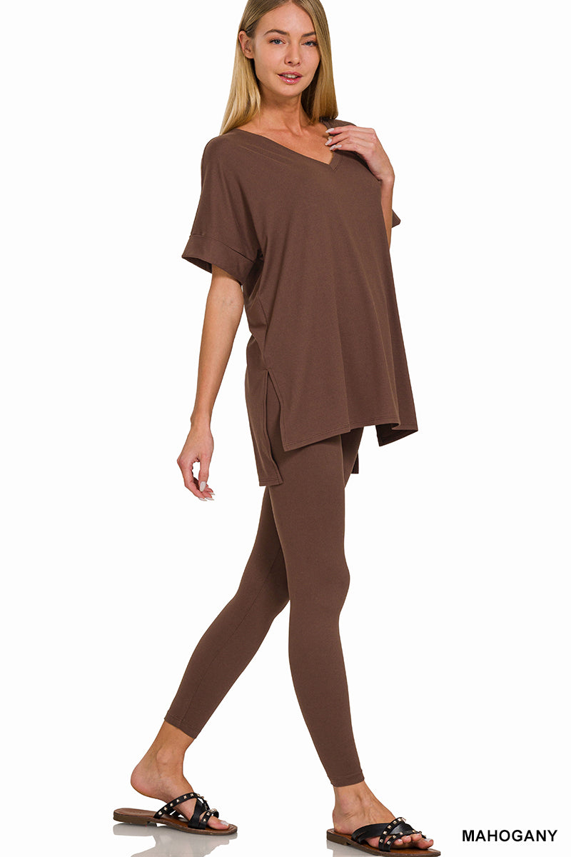 Brushed dty microfiber loungewear set