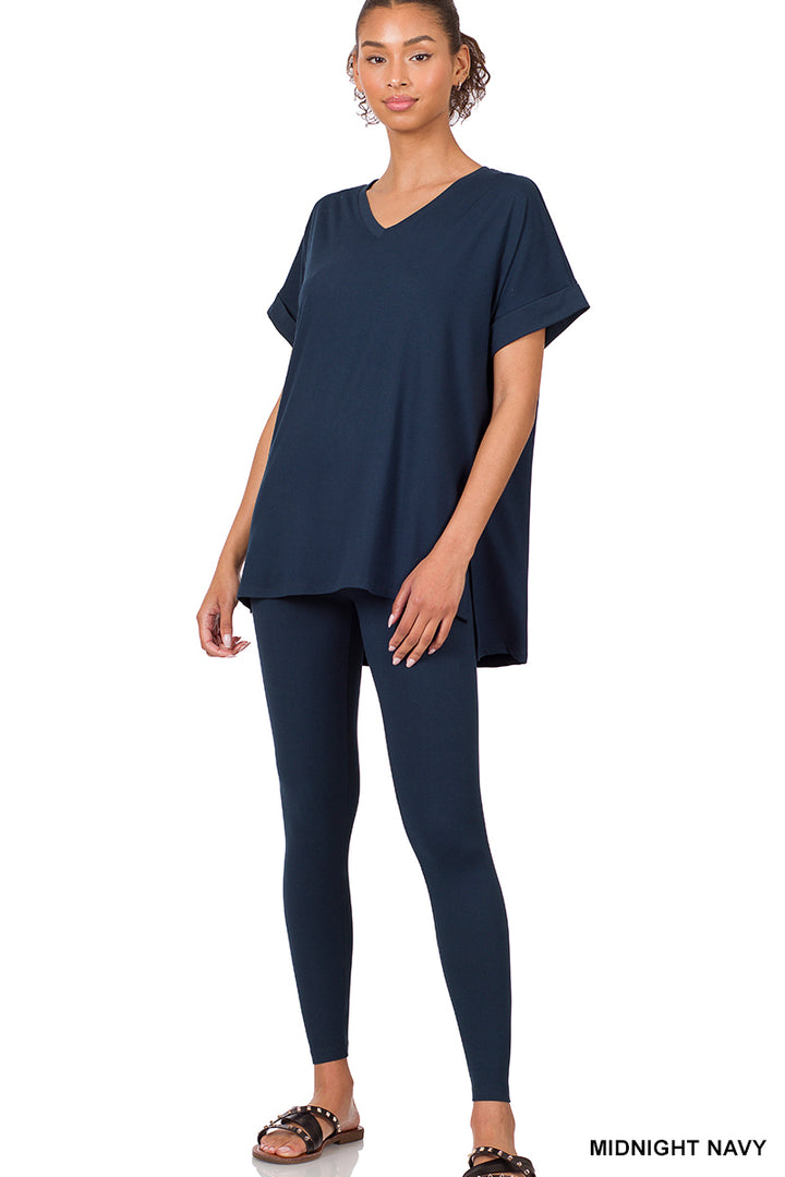 Brushed dty microfiber loungewear set